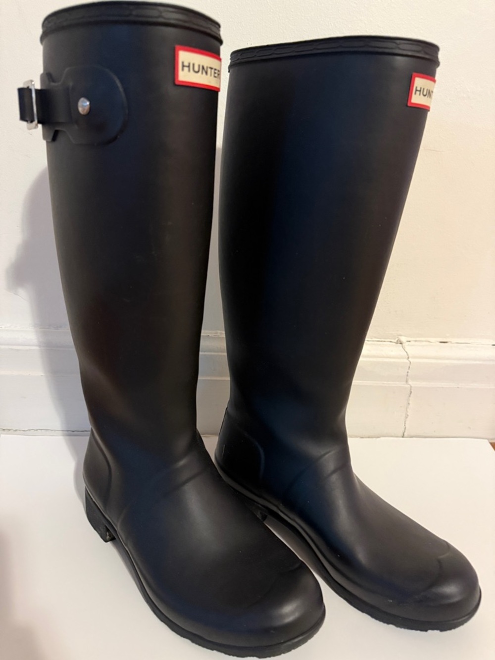 Hunter Matte Black Knee-High Rain Boots
